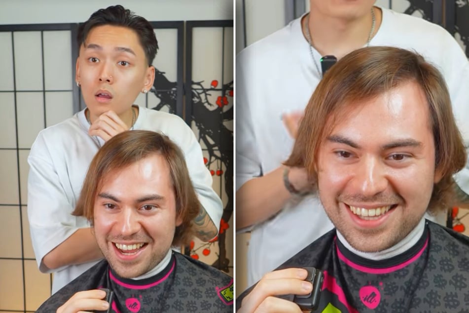 Als Friseur hört, wo Kunde herkommt, fällt ihm die Kinnlade runter