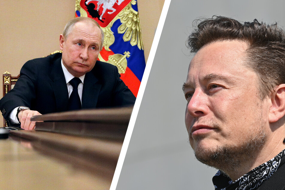 Wladimir Putin (69, l.) hat derzeit sichere andere Sorgen als die Tweets von Elon Musk (50).