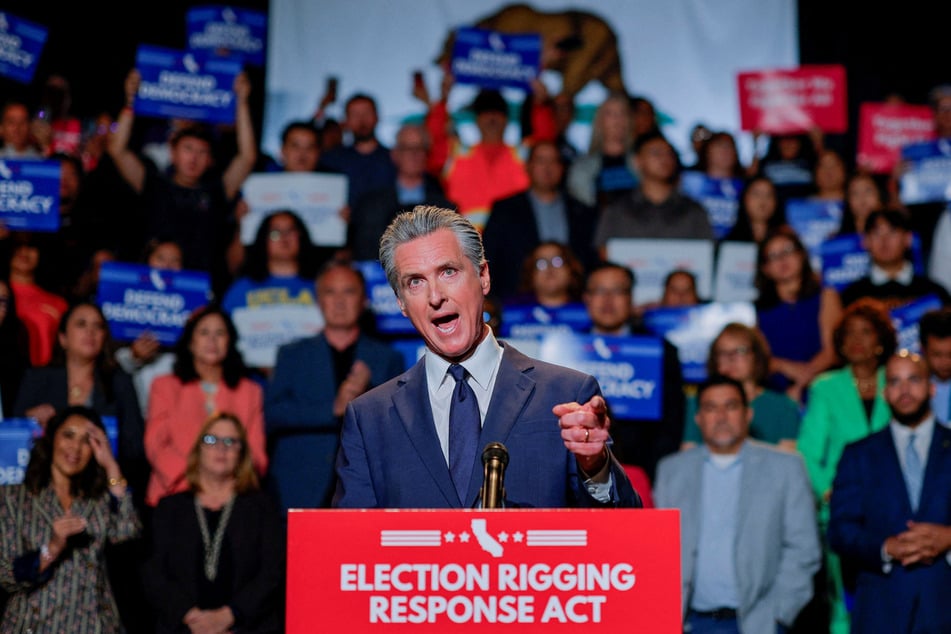 California Governor Gavin Newsom is leading an effort to redraw his state's map to benefit the Democrats and cancel out the GOP's advantages in Texas.