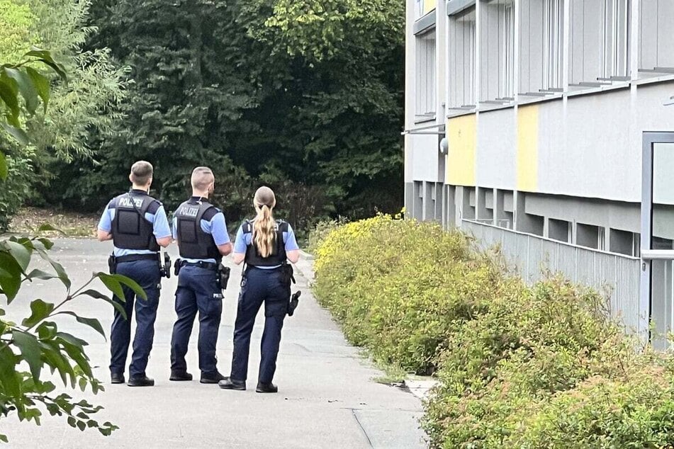 Die Polizei riegelte die Schule ab und durchsuchte das Gebäude nach Sprengstoff. Wenig später gaben die Beamten Entwarnung.