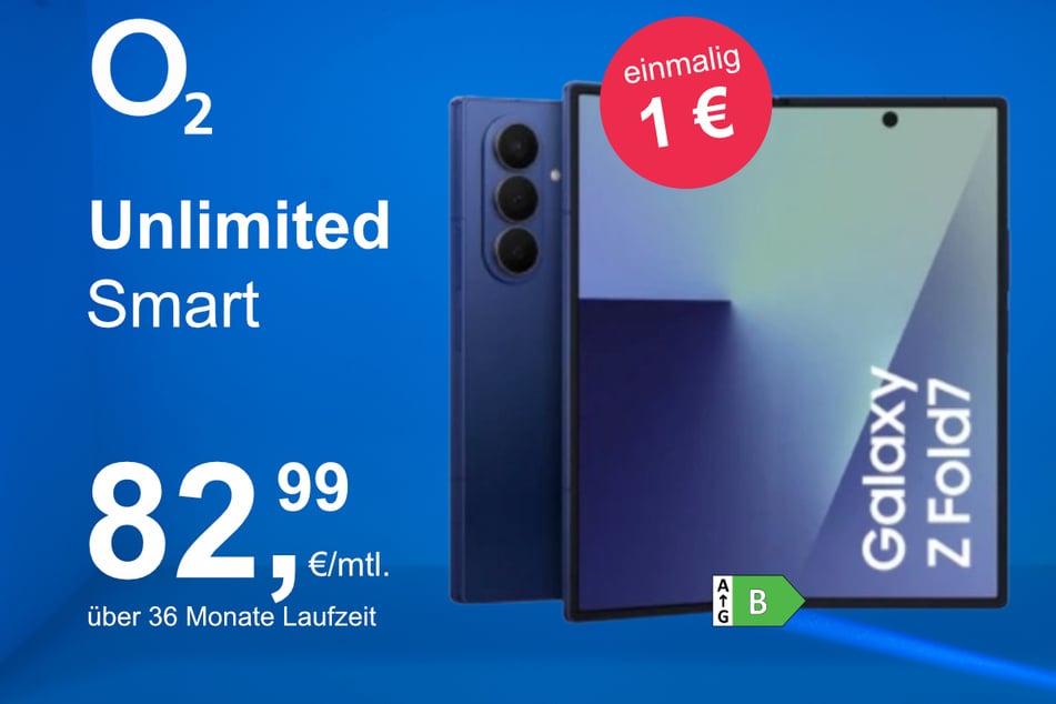 Das Samsung Galaxy Z Fold7 im o2 Mobile Unlimited Smart für einmalig 1 Euro.