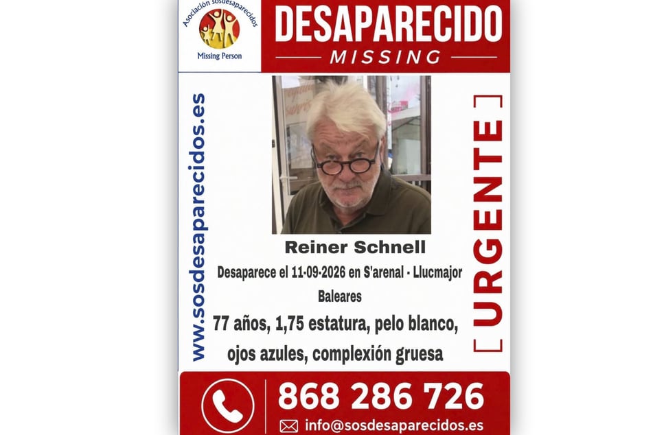 Der deutsche Urlauber Reiner Schnell (77) wird seit Freitag auf Mallorca vermisst.