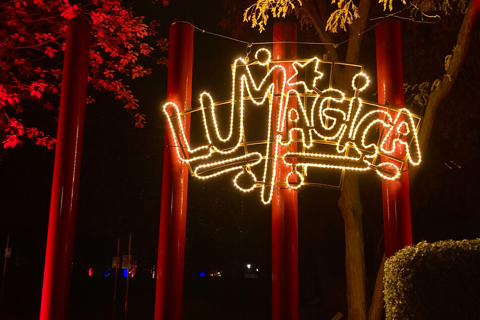 Die Lichtershow "Lumagica" verzauberte bereits hunderte von Gästen im Magdeburger Elbauenpark.