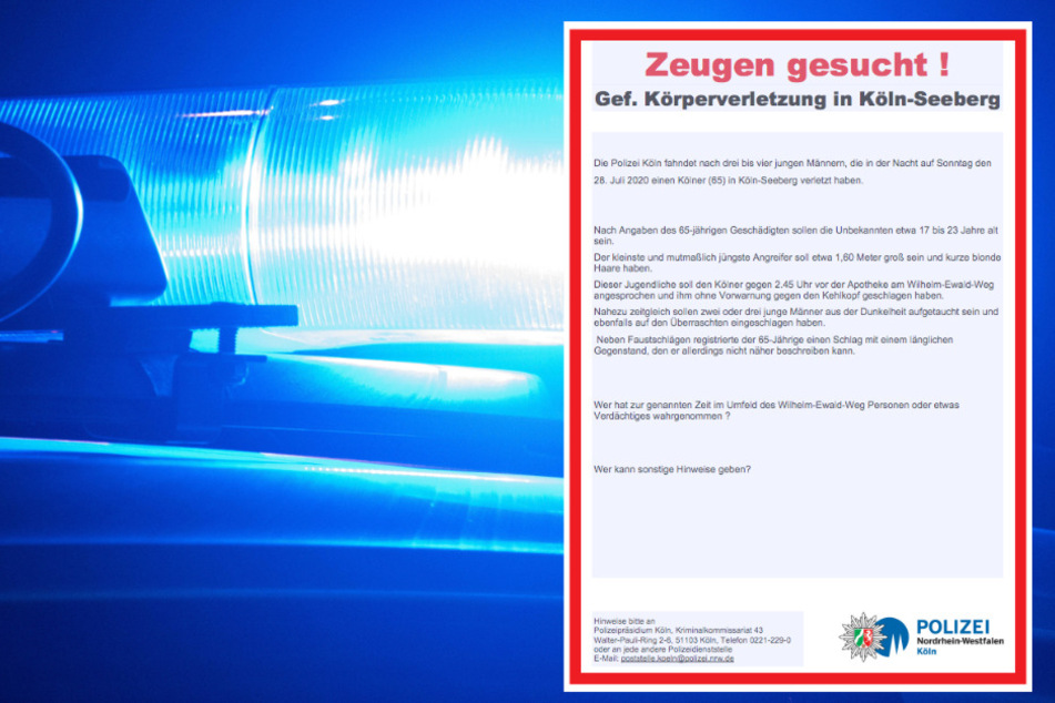 Die Polizei fahndet nach Zeugen einer Attacke in Köln-Seeberg.