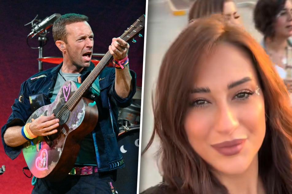 So nahe kommt Coldplay-Sänger Chris Martin (47) niemand bei einem Konzert. Mais Mustafa (36) war allerdings besonders weit weg ...