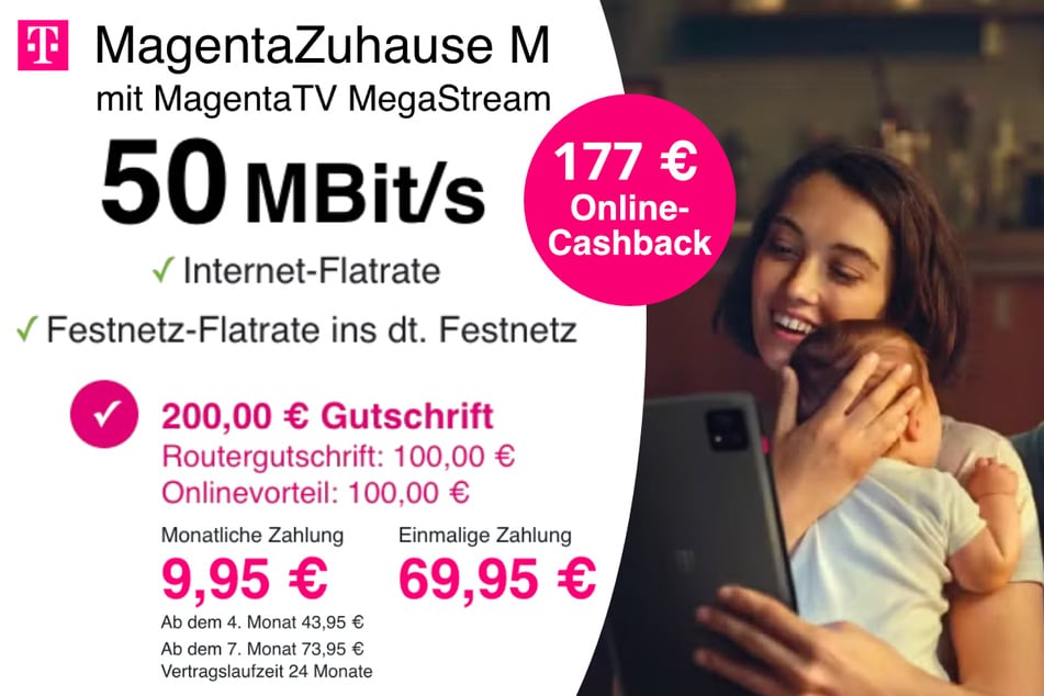 MagentaZuhause M mit MagentaTV MegaStream und 377 Euro Ersparnis.