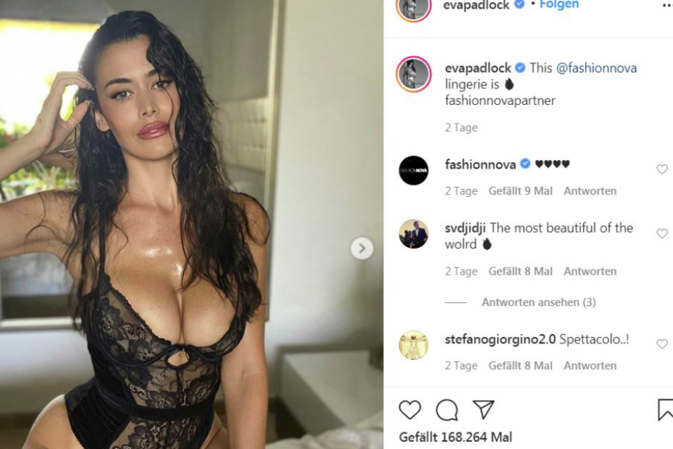 Eva Padlock (36) ist es wohl selbst auch zu heiß.