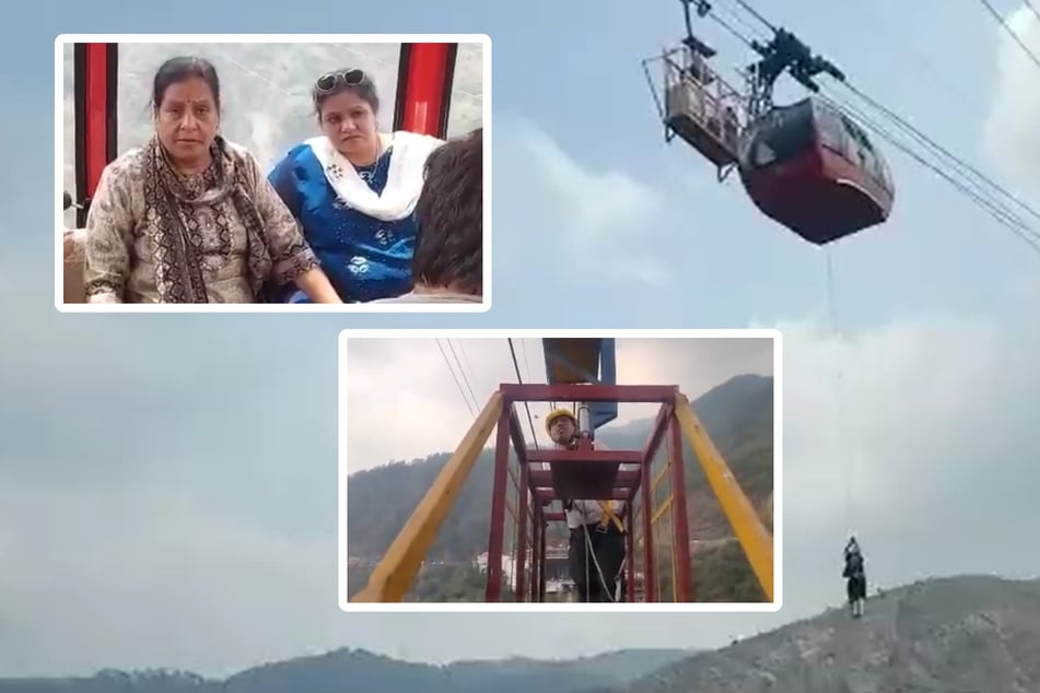 Seilbahn-Gondel bleibt in luftiger Höhe stecken: Elf Touristen mit aufregender Prozedur gerettet