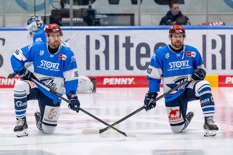 Tyson (l.) und Tylor Spink (beide 33) laufen in der kommenden Saison für die Dresdner Eislöwen auf - in der DEL oder der DEL2?