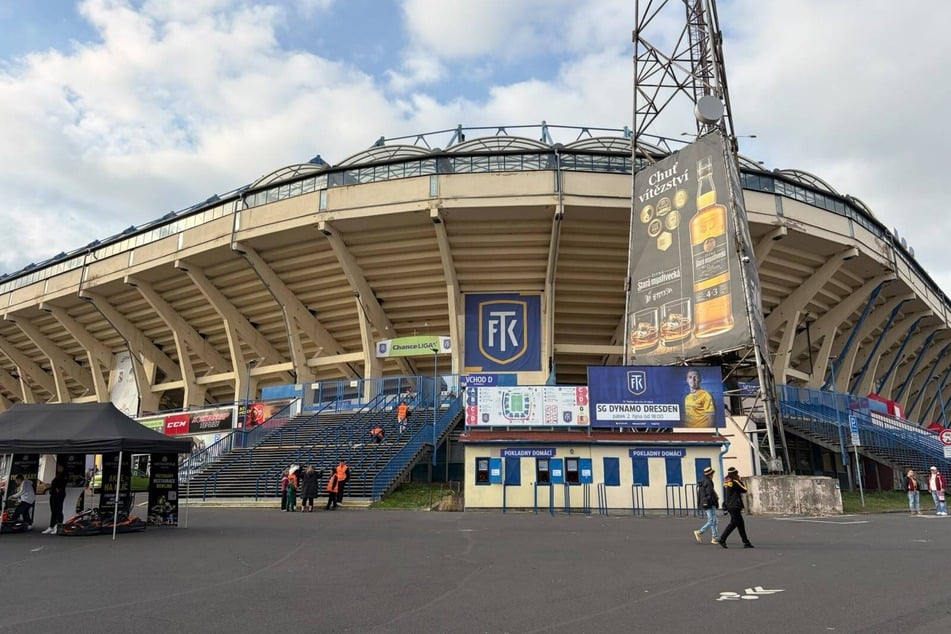 Stadion Na Stínadlech in Teplice: Hier testet Dynamo Dresden ab 18 Uhr gegen FK Teplice.