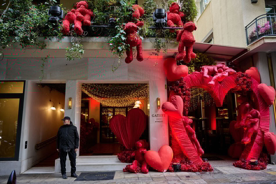 Der Eingang des Hotels in Griechenland, in dem sich Eden aufgehalten hatte.