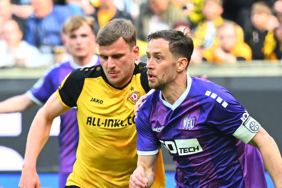 Jannik Müller (32, r.) wäre fast zu Dynamo zurückgekommen. Nach Dresden macht er das sogar regelmäßig.