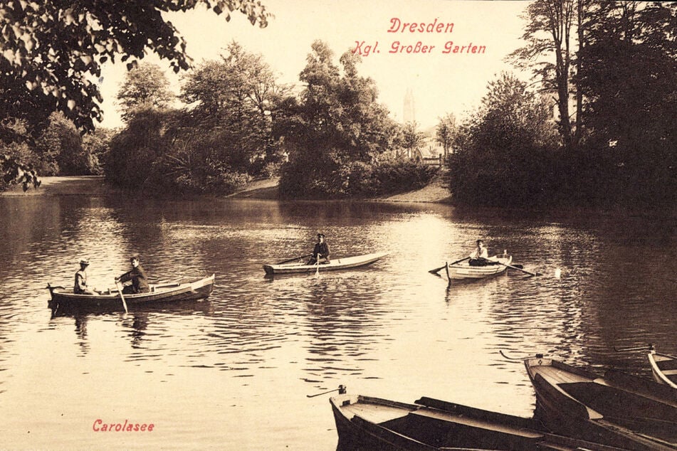 122 Jahre Tradition: Seit 1900 fahren Dresdner mit dem Boot über den Carolasee. Diese Aufnahme stammt aus dem Jahr 1935.