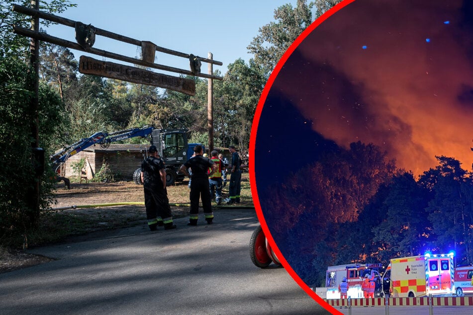 Großbrand in Westernstadt: Campingplatz geräumt, Konzert abgebrochen
