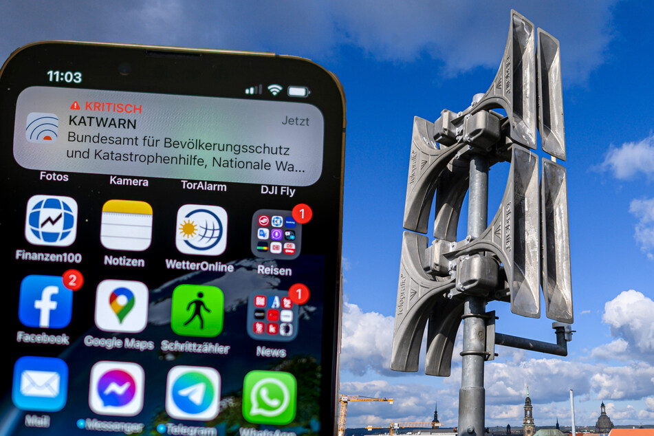 In Dresden sind 210 Sirenen übers Stadtgebiet verteilt. Sie sollen die Bevölkerung im Ernstfall warnen - ebenso wie SMS aufs Handy.