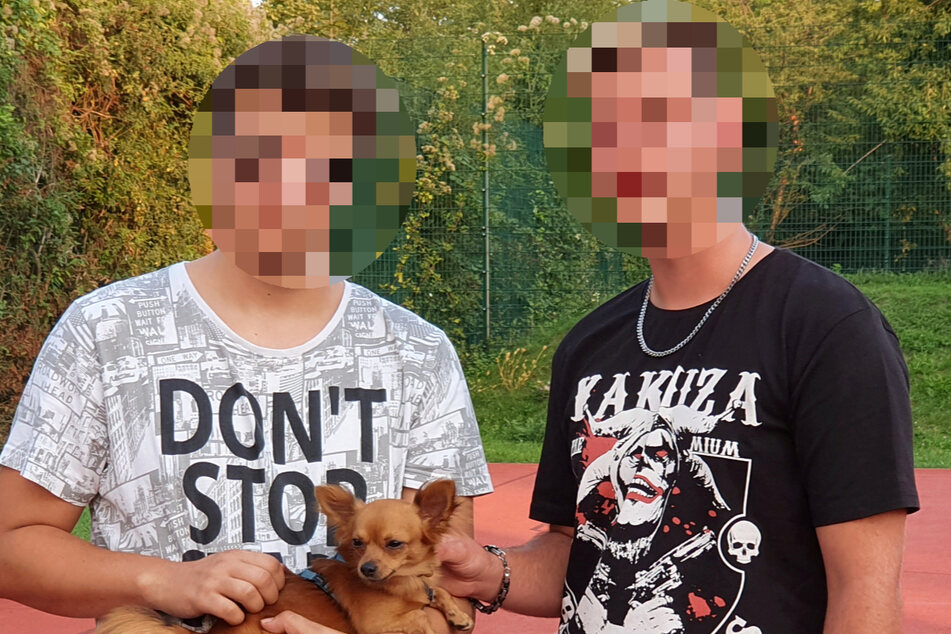David (22, l.) und Phillip (18) entkamen dem Feuer nur knapp.