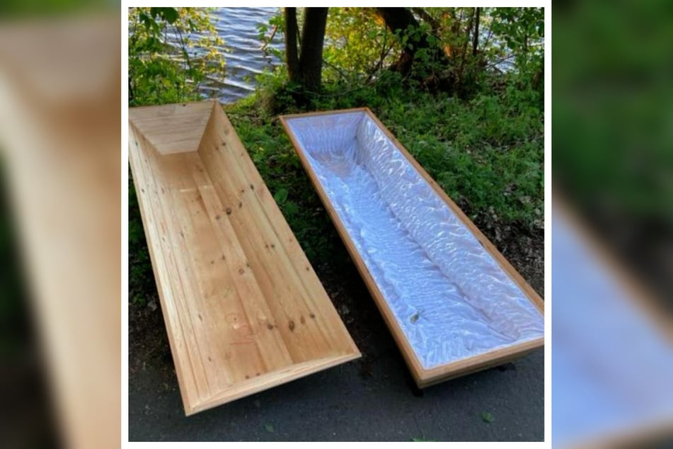 Laut Polizei gehörte der Sarg zu einem Abschiedsritual von trauernden Hinterbliebenen.