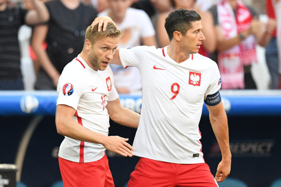 Jakub Błaszczykowski (37, l.) und Robert Lewandowski (34) standen auf Vereins- und Nationalmannschaftsebene 209-mal gemeinsam auf dem Platz.