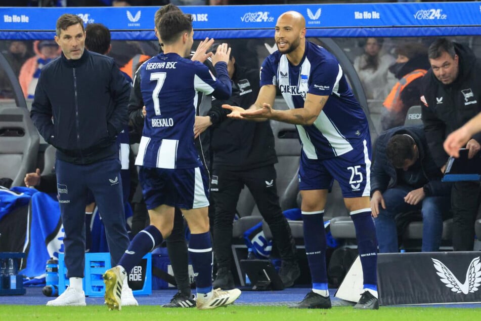 John Anthony Brooks (33, r.) hat nach der Rückkehr nur ein einziges Mal für Hertha gespielt.