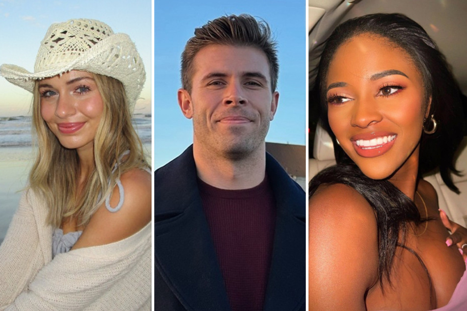 The Bachelor Zach Shallcross (c) took Charity Lawson (r) on her one-on-one and flipped the script on Jess Girod on Monday's episode.