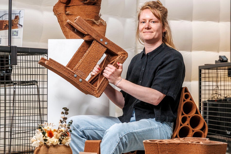 Johanna Maier (34) ersetzt Styropor durch recycelbare Grundstoffe. Zur Herstellung der Objekte wurde ein 3-D-Drucker benutzt.