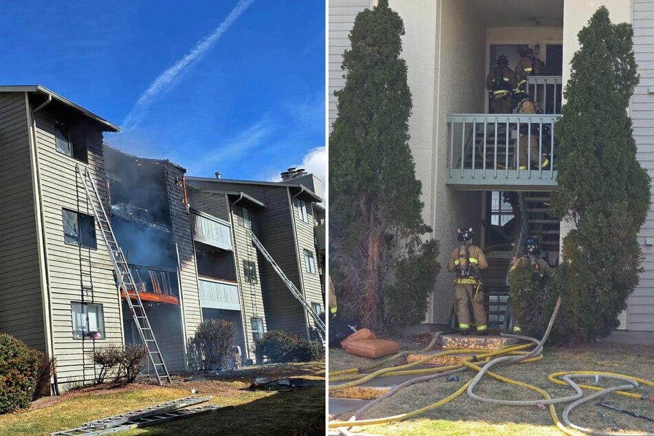Das Feuer breitete sich bis in die oberste Etage des Mehrfamilienhauses aus.