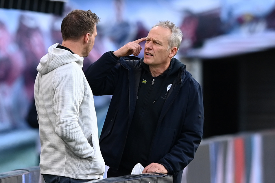 Julian Nagelsmann (33/l.) und Christian Streich (55) lobten vor der Partie die Mannschaft des jeweils anderen.