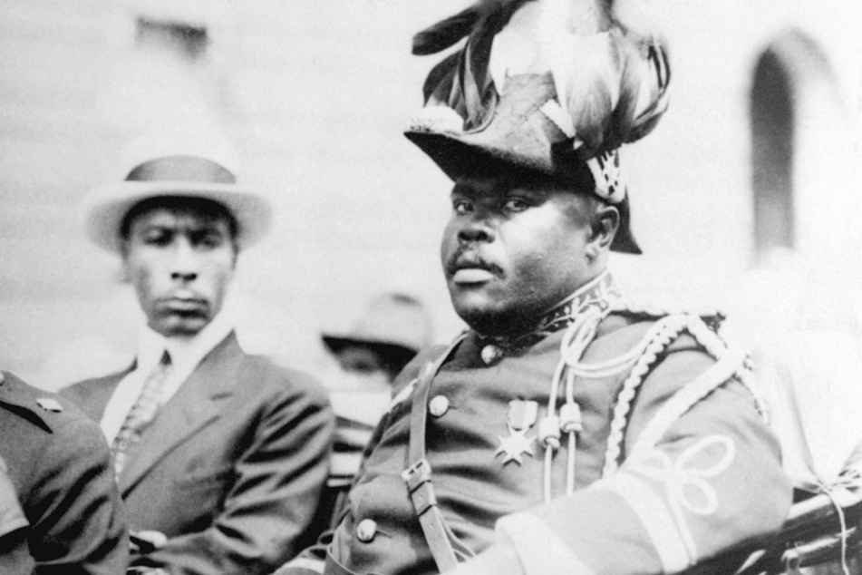 Marcus Garvey, founder of the Universal Negro Improvement Association and African Communities League, attends the Convention of the Negro Peoples of the World in Harlem in 1922.