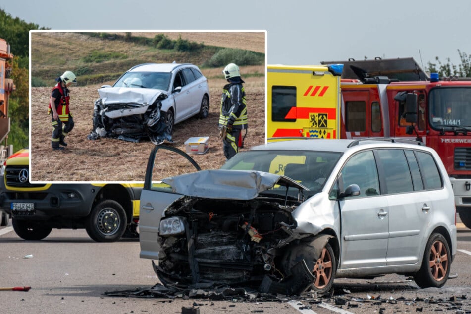 Frontalcrash in Mittelsachsen: Zwei Personen im Krankenhaus - Vollsperrung!