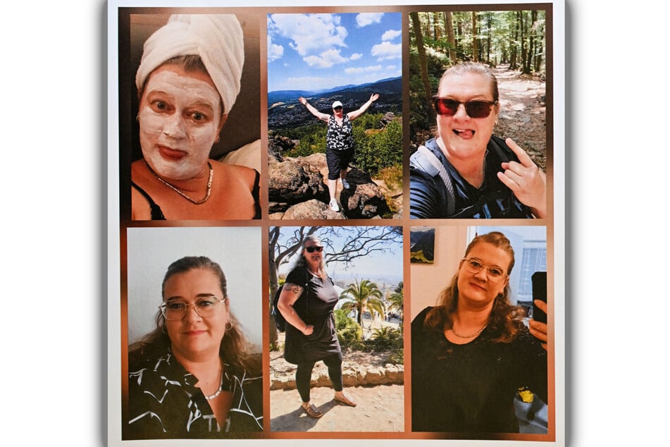 Kann über sich selbst lachen: Janine Hilbich schickte ein halbes Fotoalbum.