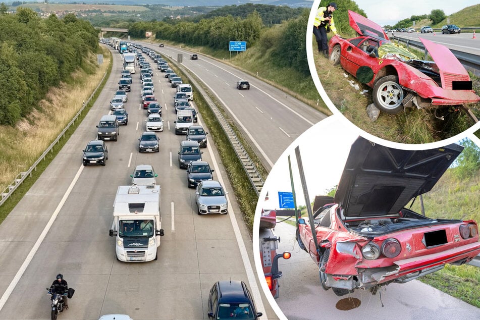 Unfall A17: Tragische Oldtimer-Ausfahrt: Übersah Ferrari-Fahrer die Verengung?