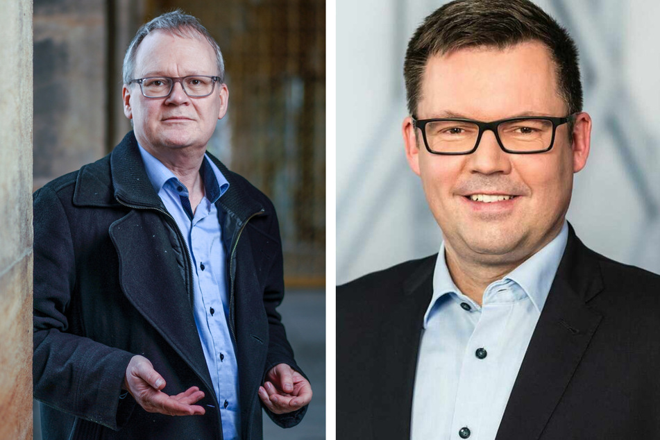 Linken-Stadtrat Tilo Wirtz (55, l.) und CDU-Stadtrat Mario Schmidt (48)