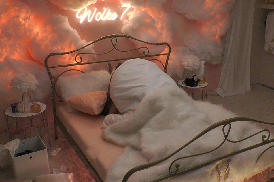 Auch wenn die beiden sich in der Private Suite unter der Decke verstecken, kann man erahnen, was darunter passiert.