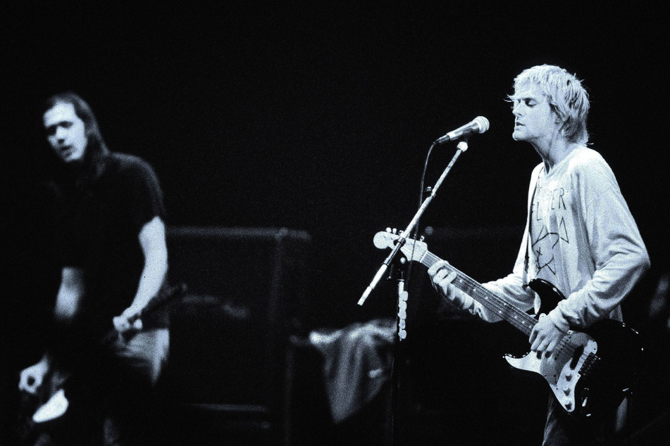 "Nirvana"-Sänger Kurt Cobain (†27, r.) und Bassist Krist Novoselic (heute 58) spielten zwischen 1987 und 1994 zusammen in der Band.