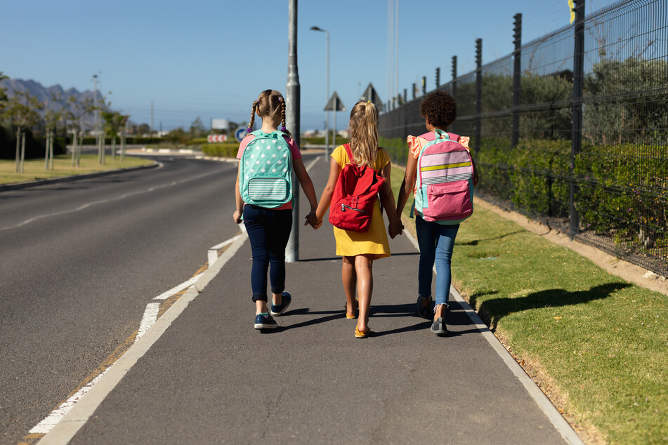 The police were able to clear up the misunderstanding on the way to school. (Symbolic image)