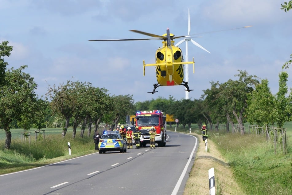 Auch ein Hubschrauber war im Einsatz.