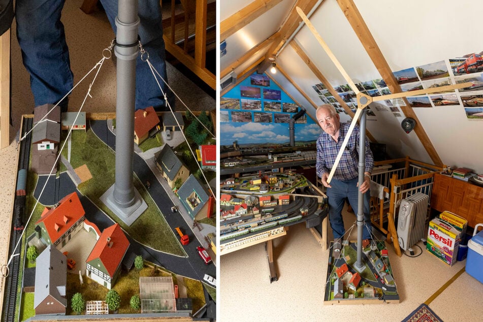 Kreativer Protest gegen überdimensionales Windrad in Sachsen