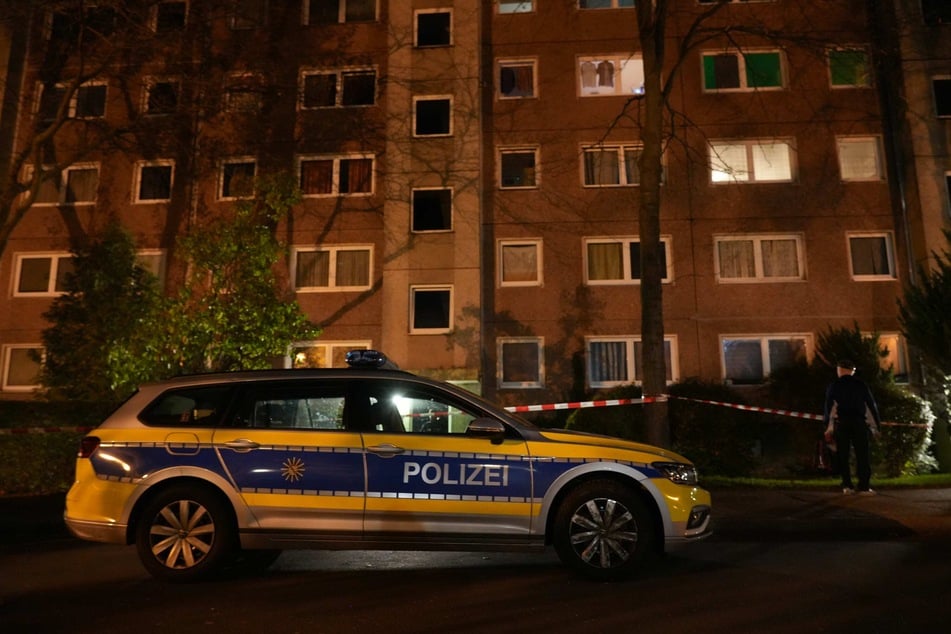 Einsatz der Polizei am Abend in der Gorbitzer Sanddornstraße.