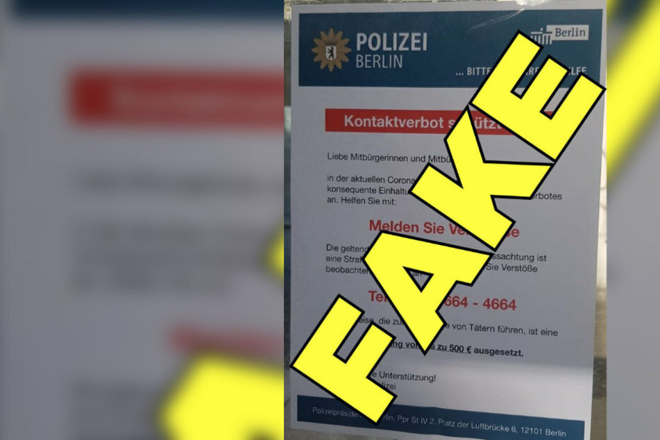 Vorsicht! Polizei warnt: Fake-Plakat zu Coronavirus-Verstößen kursiert im Netz