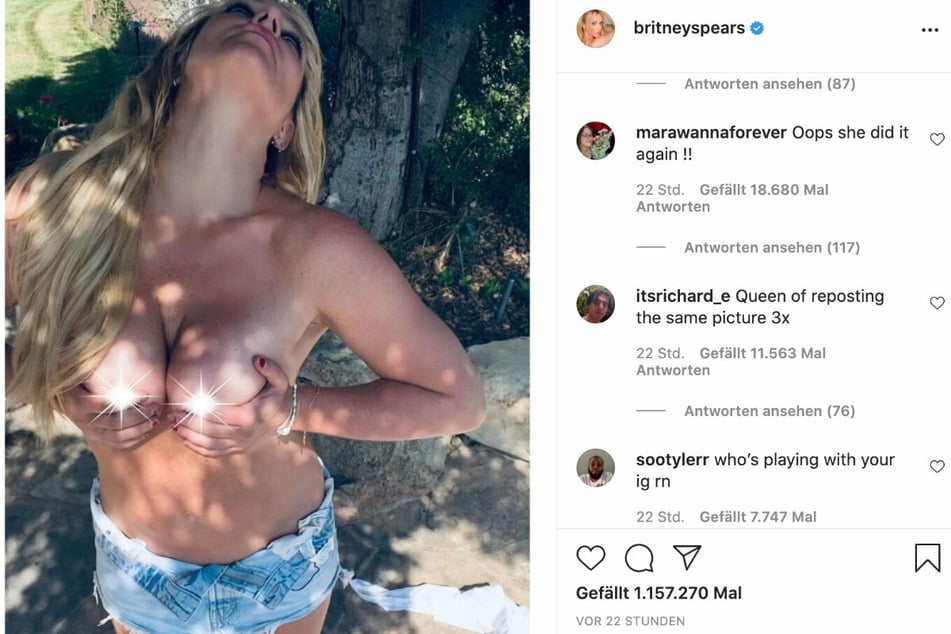 Britney Spears präsentiert noch mehr nackte Haut.