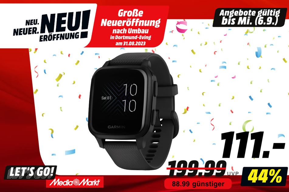 Garmin-Smartwatch für 111 statt 199,99 Euro.