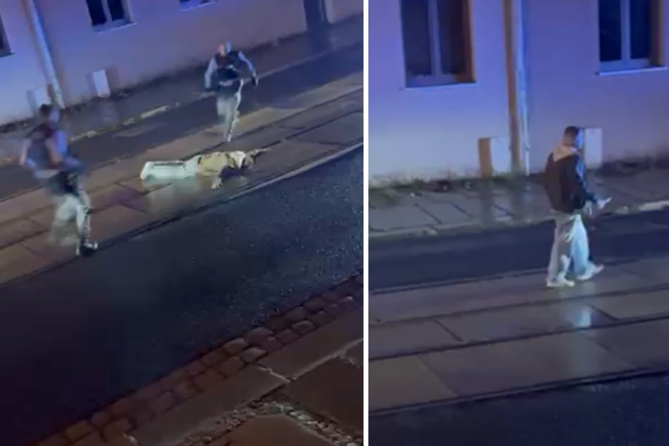 Polizisten überwältigten in der Nacht zu Mittwoch eine verdächtige Person in der Friedrichstadt.