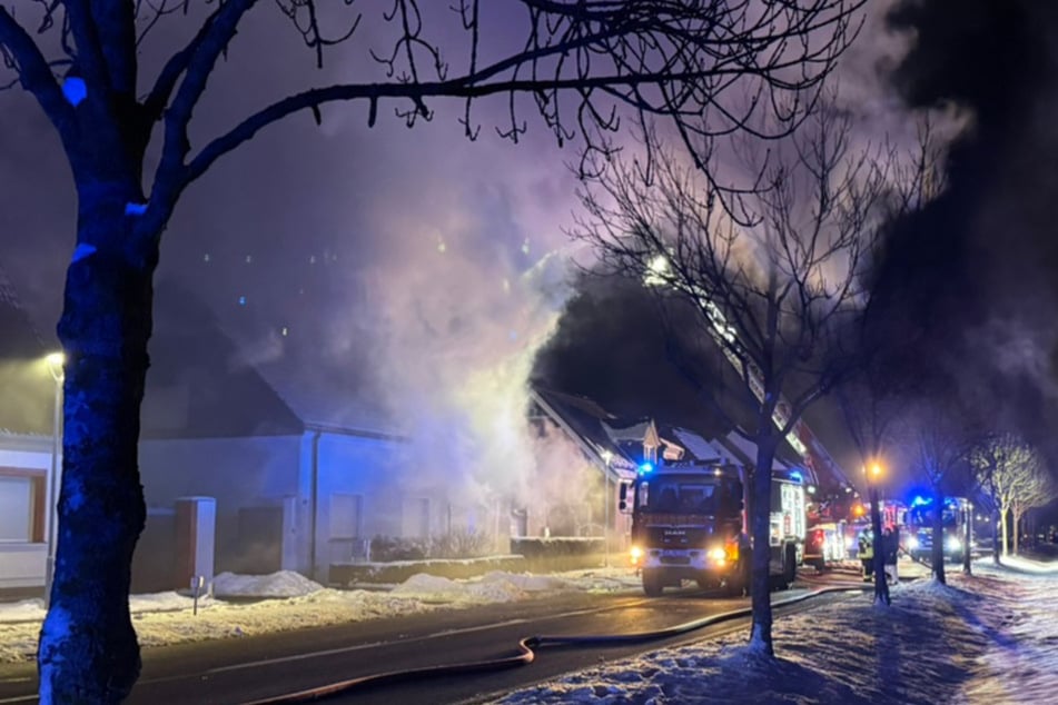 In Dannigkow brannte am Abend eine Doppelhaushälfte.