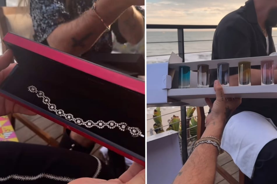 Die Kaulitz-Brüder durften sich über edle Armbänder und ästhetische Tequila-Gläser freuen.