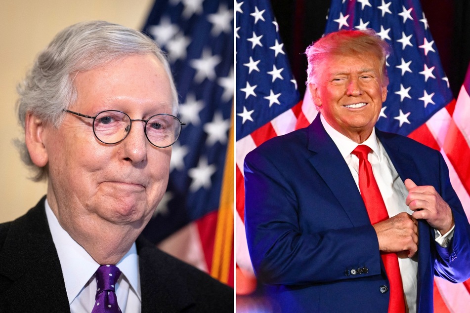 On Wednesday, Senate Republican Leader Mitch McConnell (l.) endorsed Donald Trump for president, though he has been highly critical of him in the past.