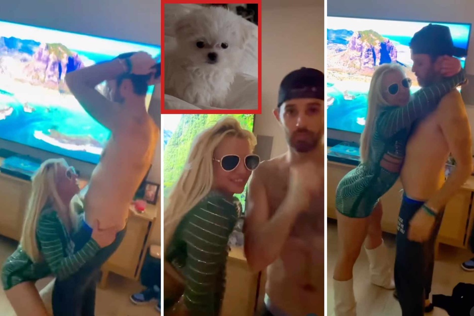 Britney Spears shared a sexy dance routine with her shirtless manager Cade Hudson on Friday. That same night, her dog had a scary late-night emergency!