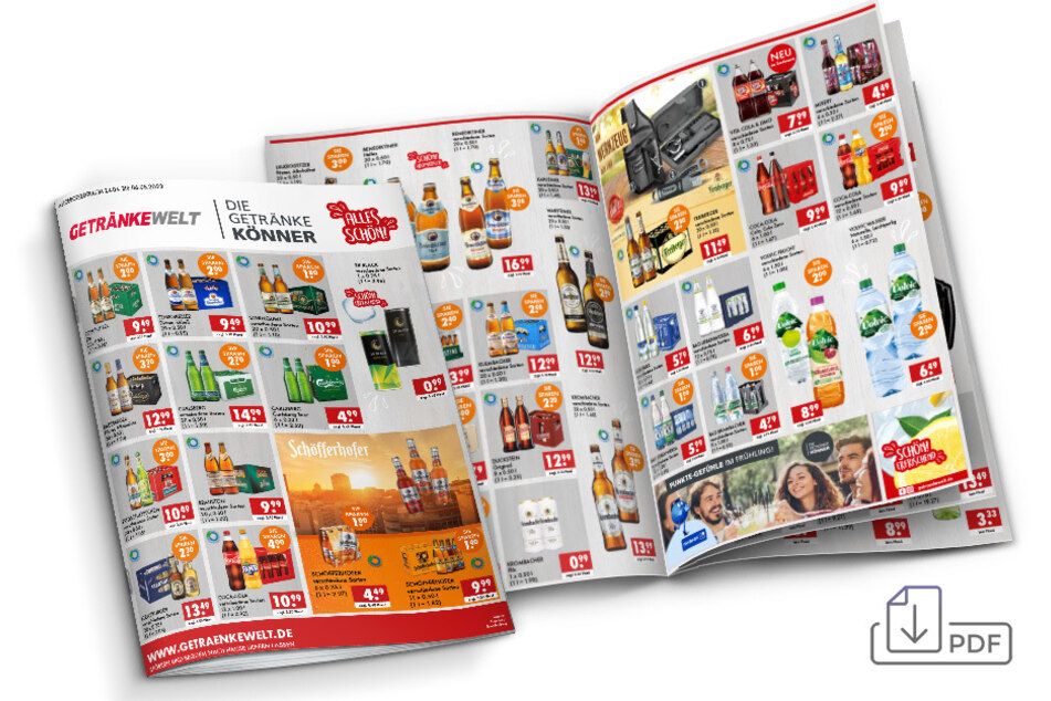 Alle aktuellen Angebote bei Getränkewelt findet Ihr im Prospekt.
