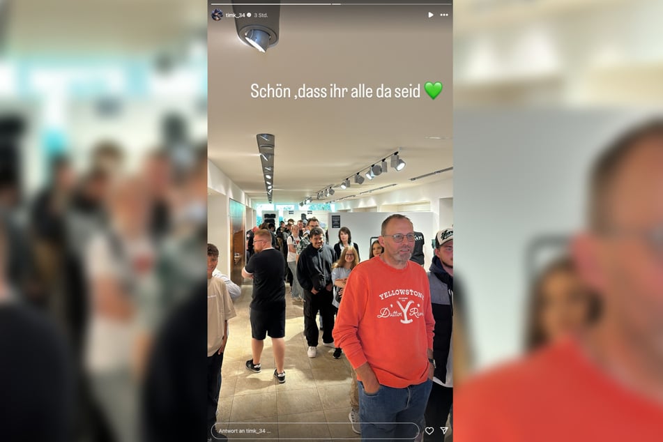 Instantánea de la tienda: esta historia de Instagram la publicó el joven de 29 años el día de la inauguración.