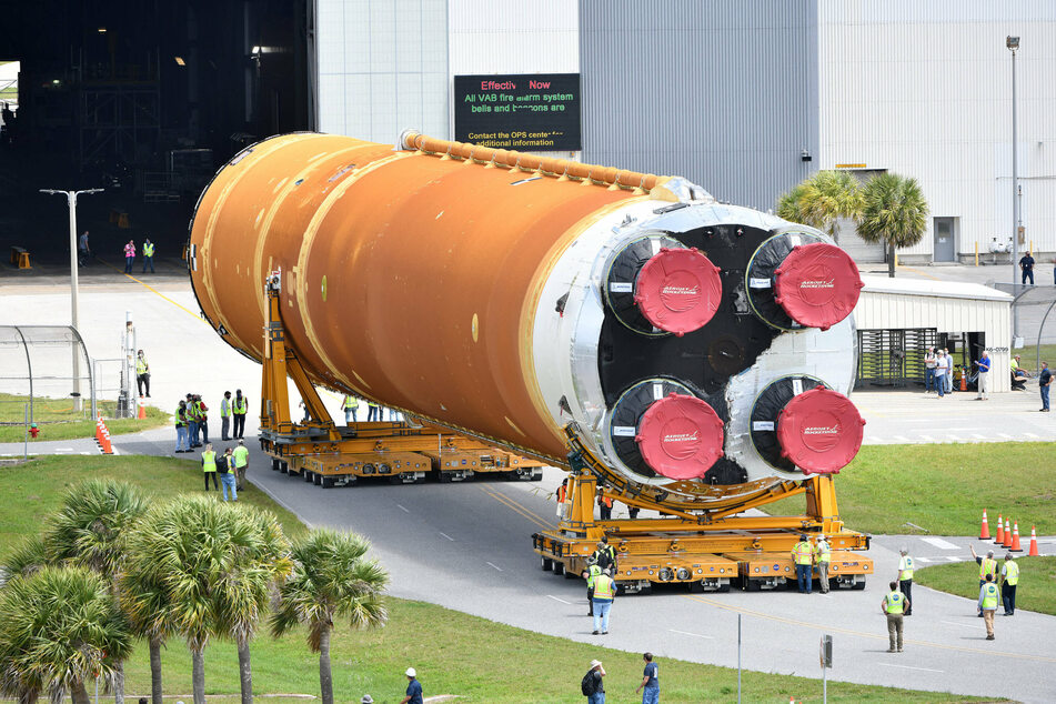 NASA's first SLS rocket to be used during the Artemis Program, which aims to send people back to the moon by 2024.