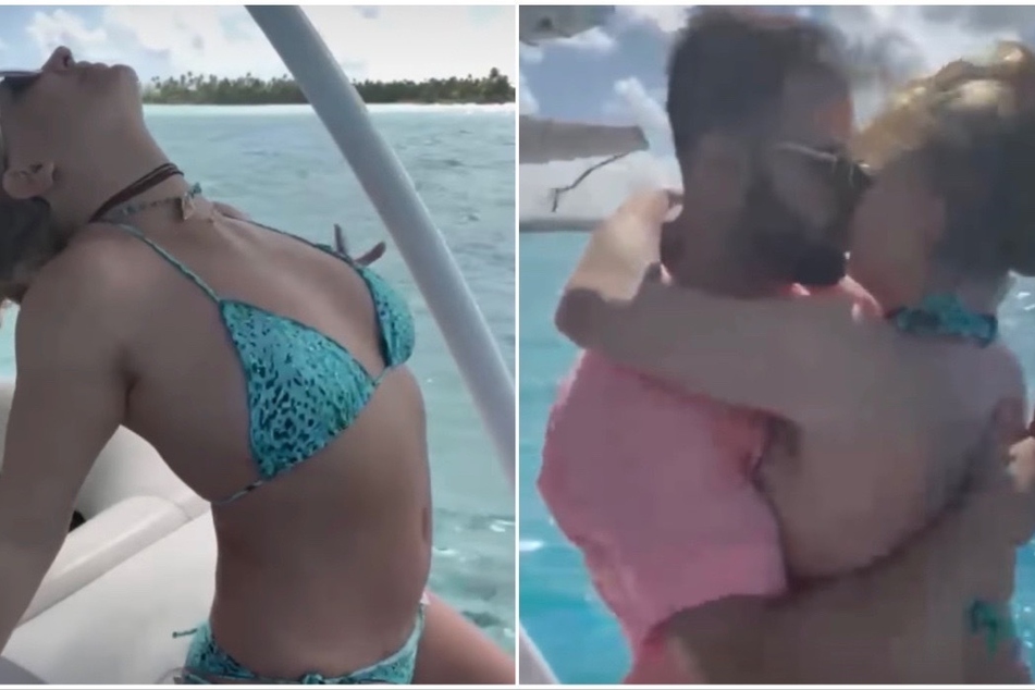 Britney Spears also shared snaps from her tropical getaway with her husband, Sam Asghari.